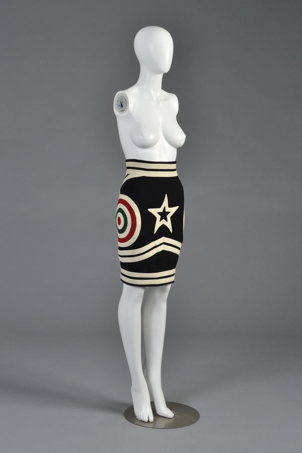 Moschino Couture Graphic Target   Stars Skirt