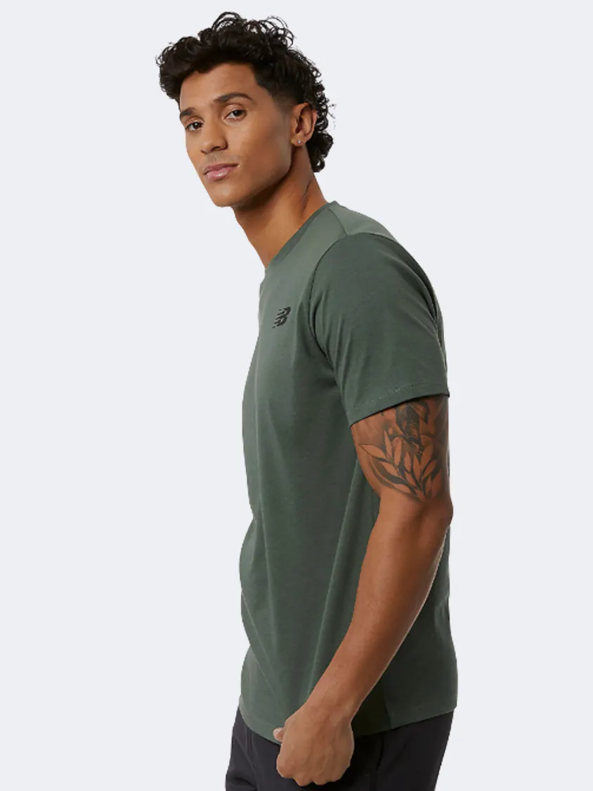 New Balance Heathertech Men Training T-Shirt Deep Olive