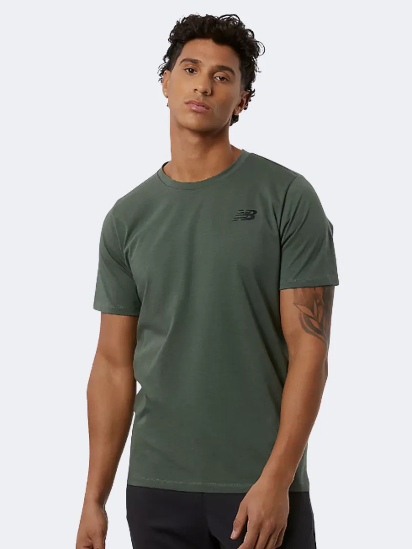 New Balance Heathertech Men Training T-Shirt Deep Olive