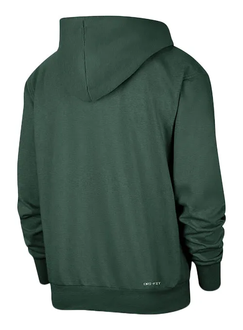 Nike Standard Issue Courtside 2024-25 Fir Milwaukee Bucks Full Zip Hooded Sweatshirt