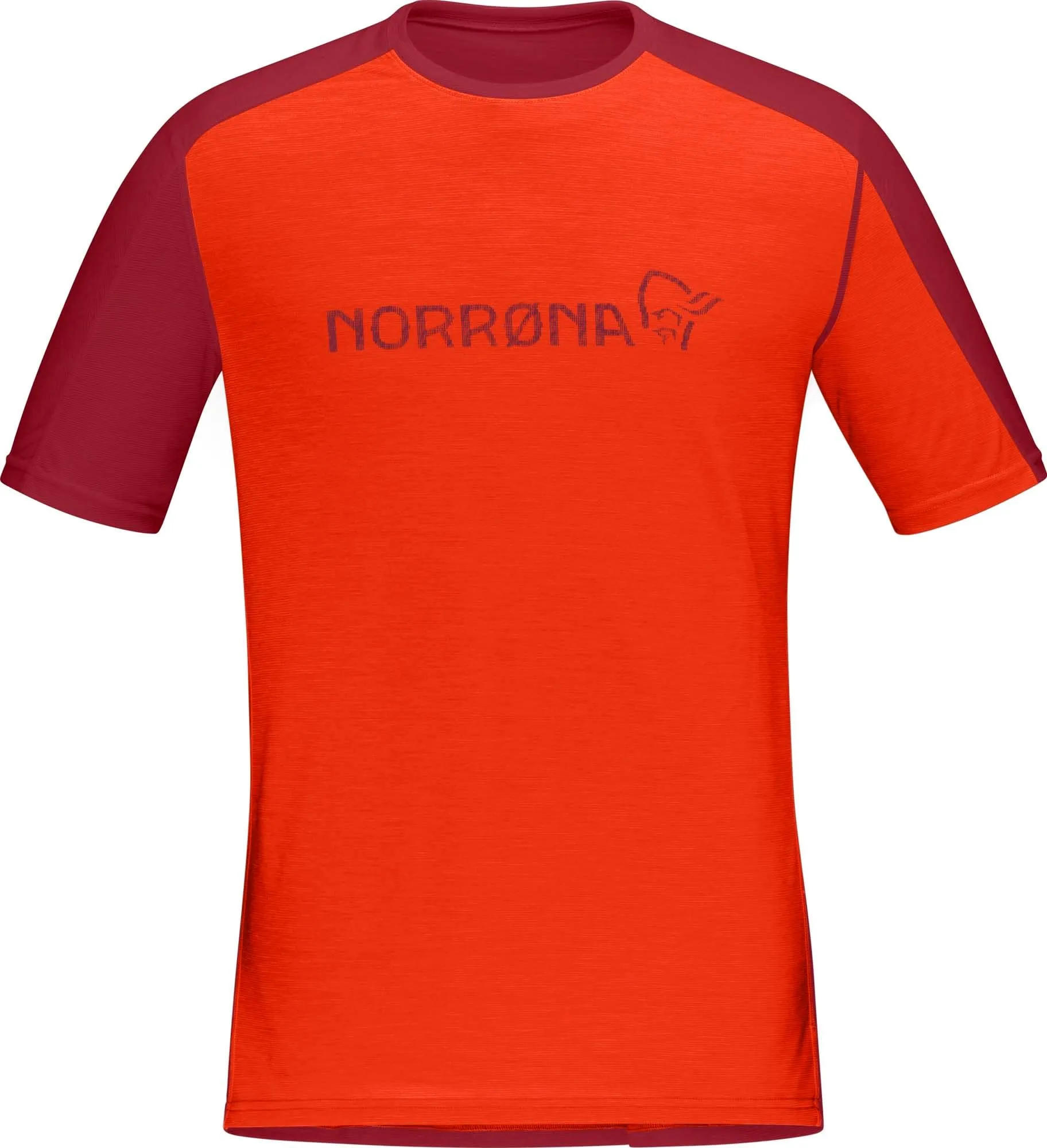 Norrøna Men&#x27;s Falketind Equaliser Merino T-Shirt Arednalin/Rhubarb | Buy Norrøna Men&#x27;s Falketind Equaliser Merino T-Shirt Arednalin/Rhubarb here | Outnorth