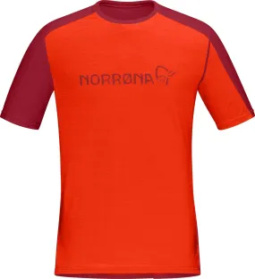 Norrøna Men&#x27;s Falketind Equaliser Merino T-Shirt Arednalin/Rhubarb | Buy Norrøna Men&#x27;s Falketind Equaliser Merino T-Shirt Arednalin/Rhubarb here | Outnorth