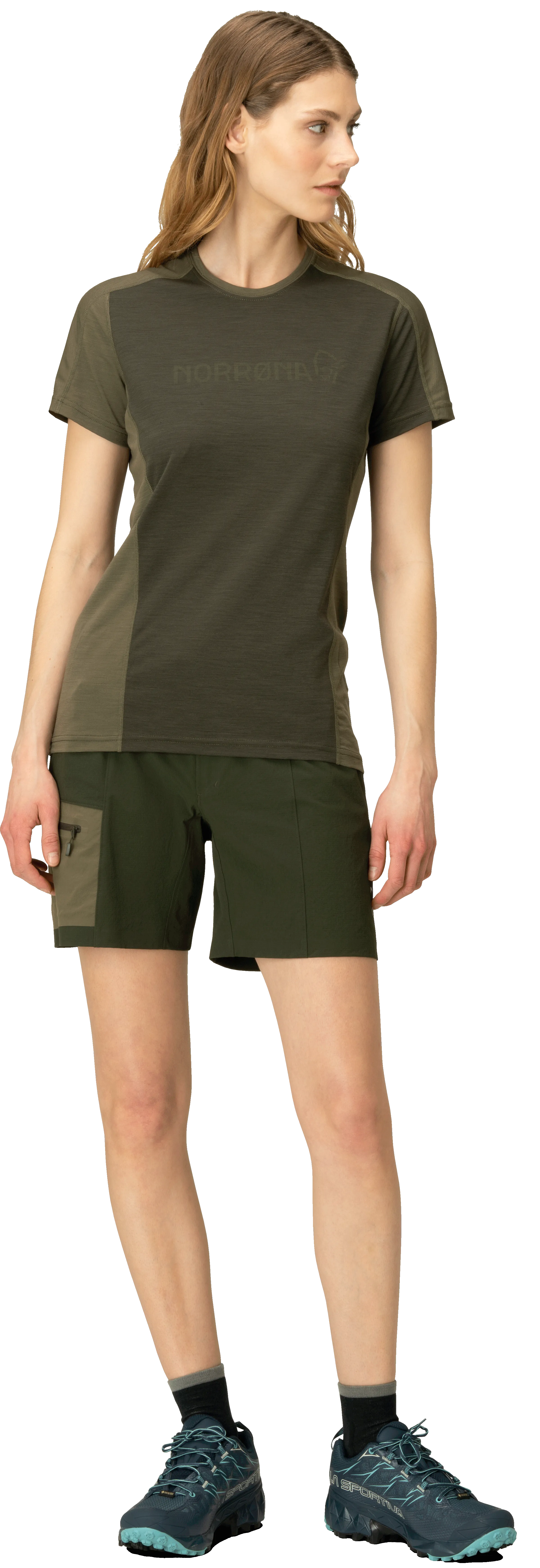 Norrøna Women&#x27;s Falketind Equaliser Merino T-Shirt Olive Night/Rosin | Buy Norrøna Women&#x27;s Falketind Equaliser Merino T-Shirt Olive Night/Rosin here | Outnorth