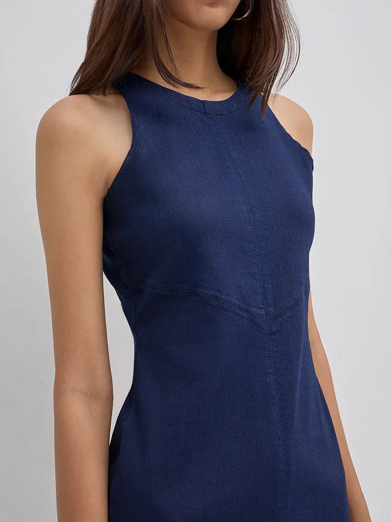 Nuon Dark Blue Bodycon Denim Dress