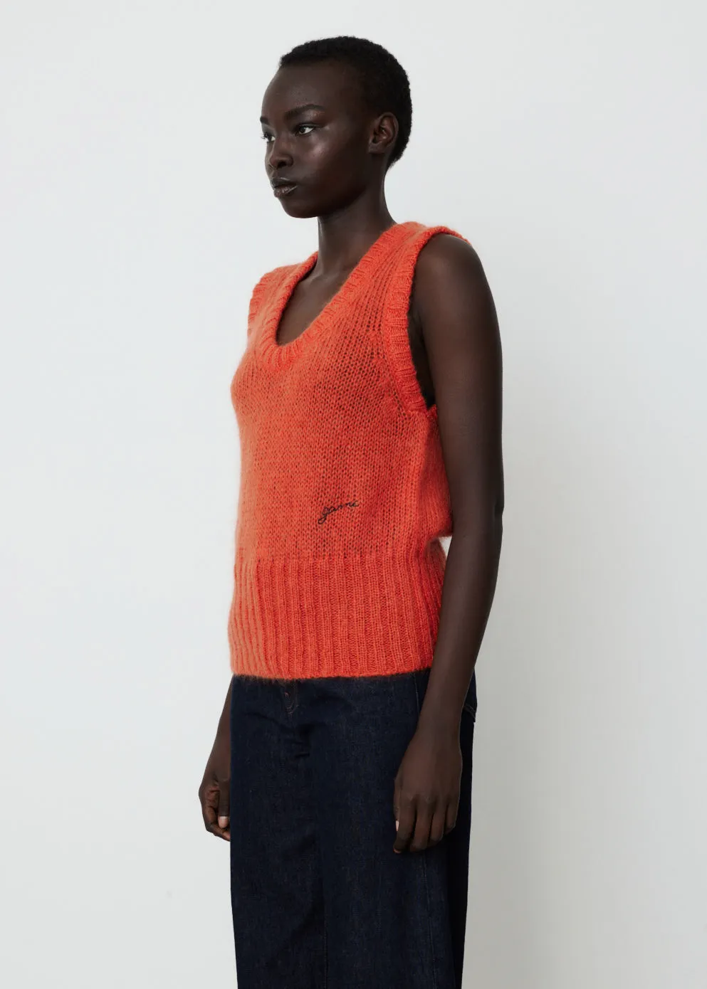 O-Neck Knitted Vest