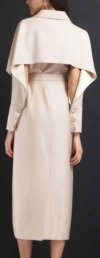 Open-Sleeve Cape Coat