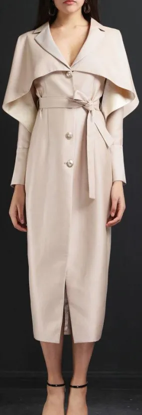 Open-Sleeve Cape Coat