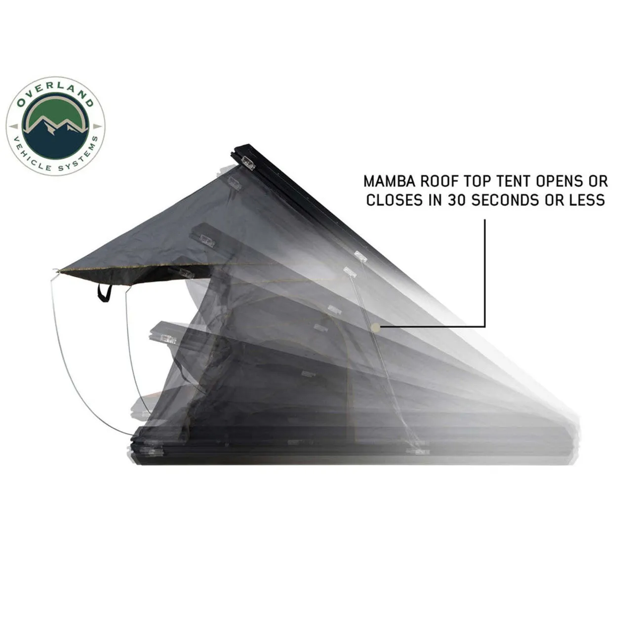 Overland Vehicle Systems HD Mamba Clam Hard Shell Roof Top Tent