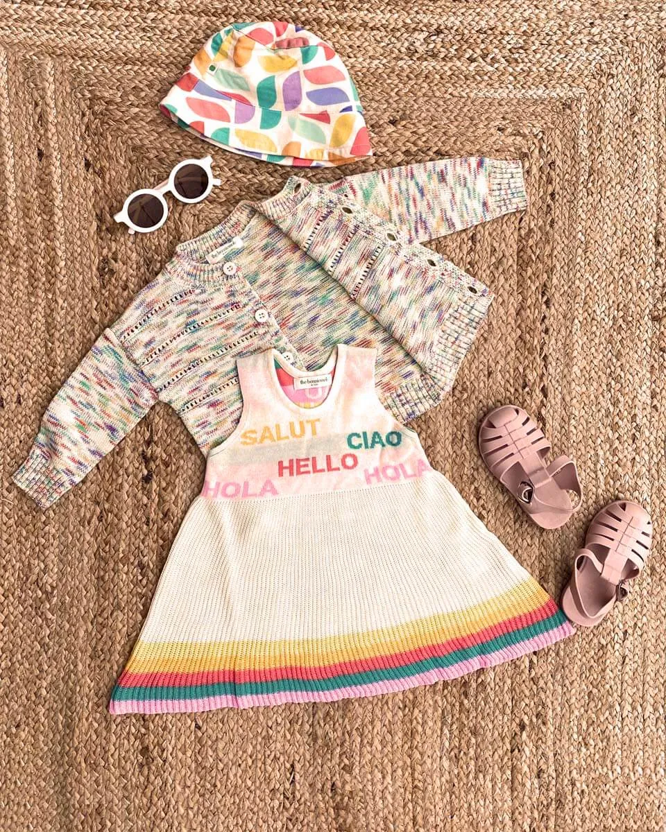 Paris - Rainbow Stripe Knit Baby & Kids Sun Dress