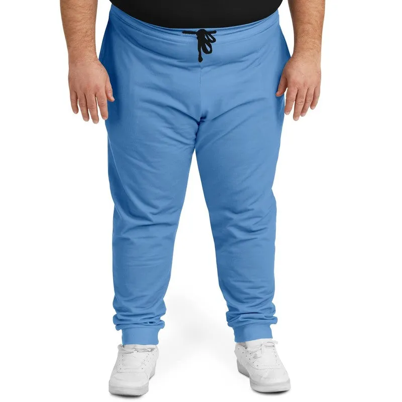 Pastel Blue Joggers | Unisex | with PLUS sizes | Bright Pastel Blue | C60M30Y0K0