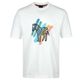 Paul Smith Broad Stripe Zebra T Shirt in White