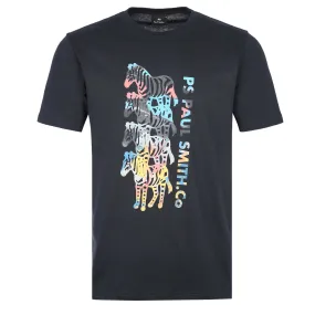 Paul Smith Four Zebras T Shirt in Navy