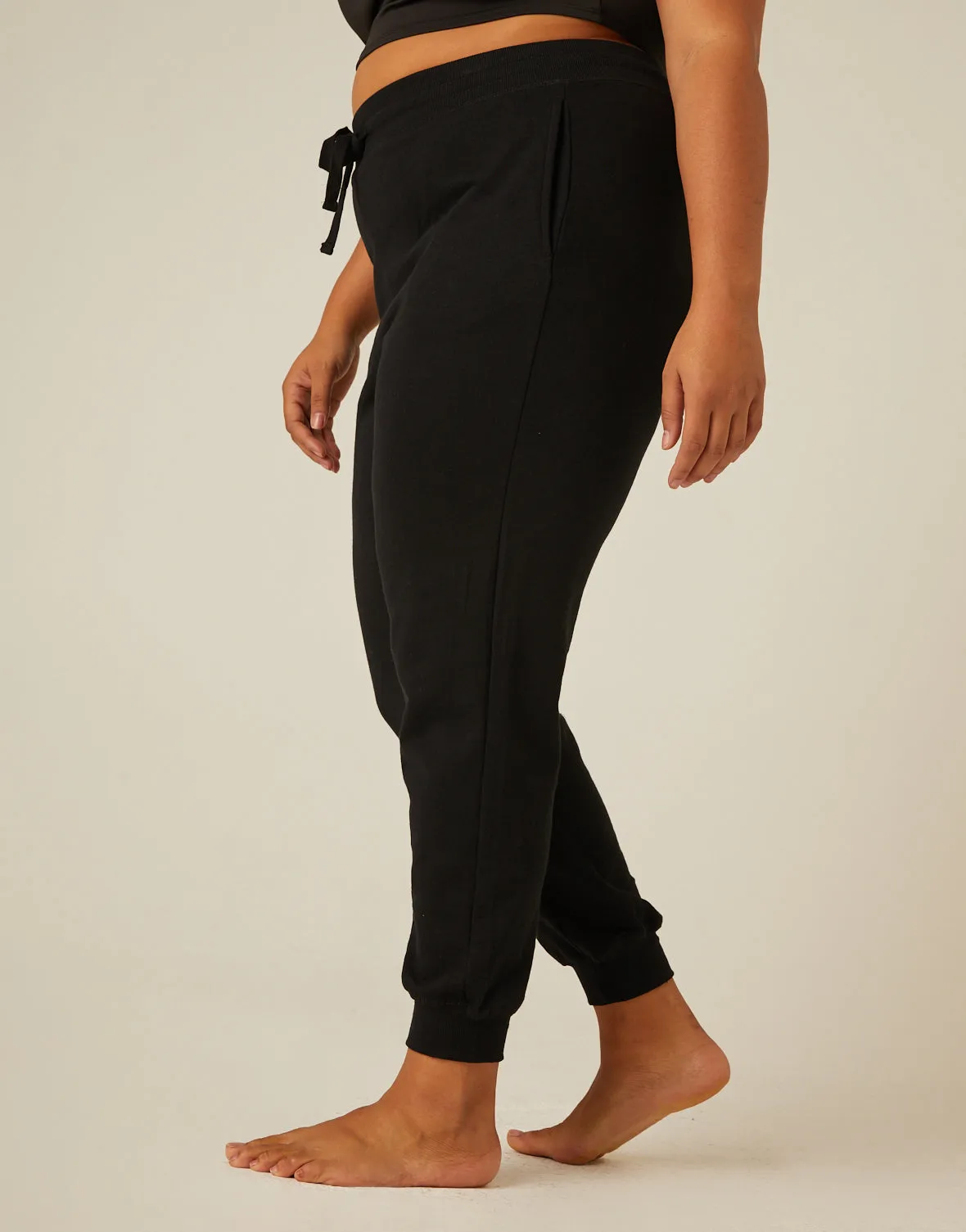 Plus Size Lightweight Stretch Knit Joggers