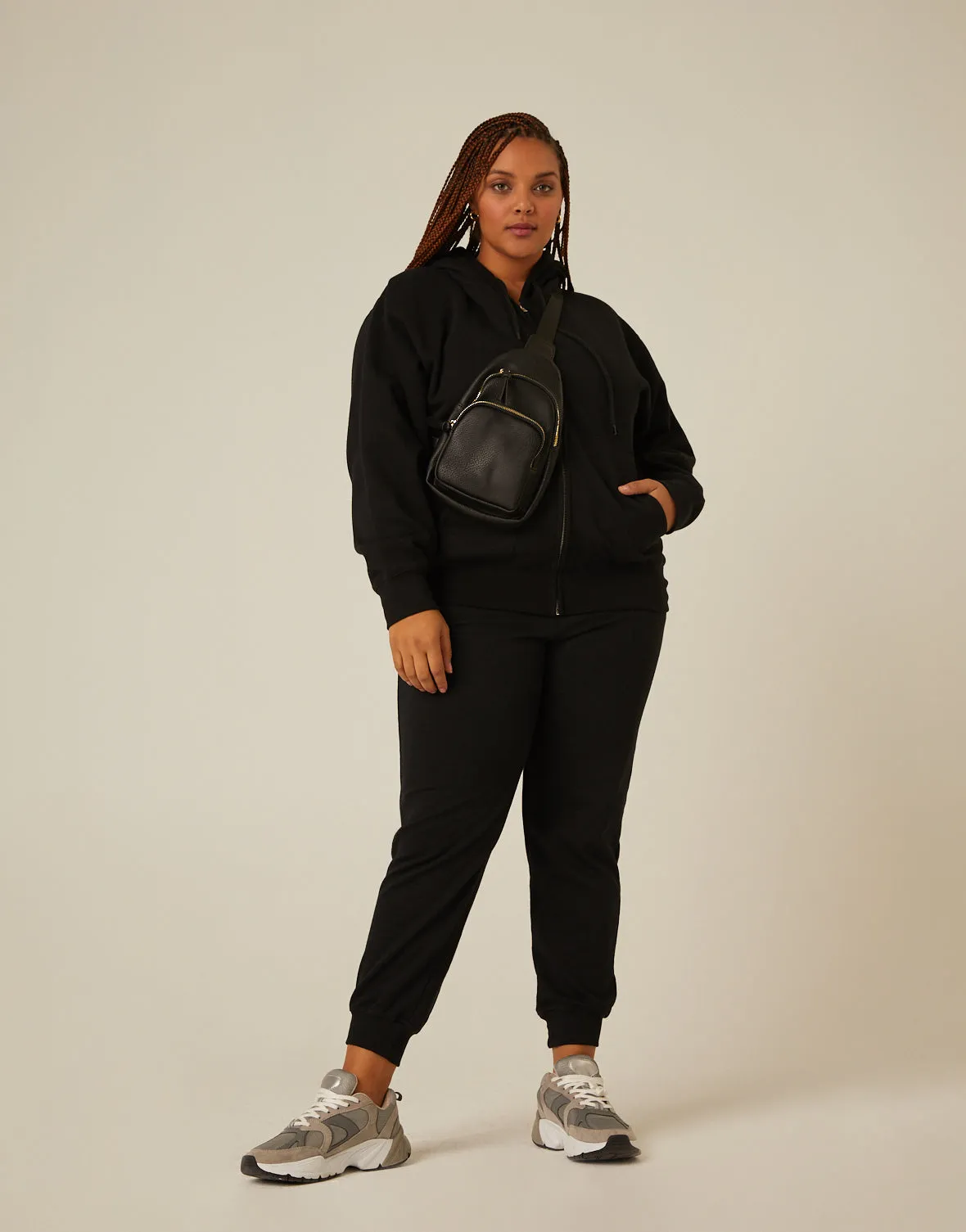 Plus Size Lightweight Stretch Knit Joggers