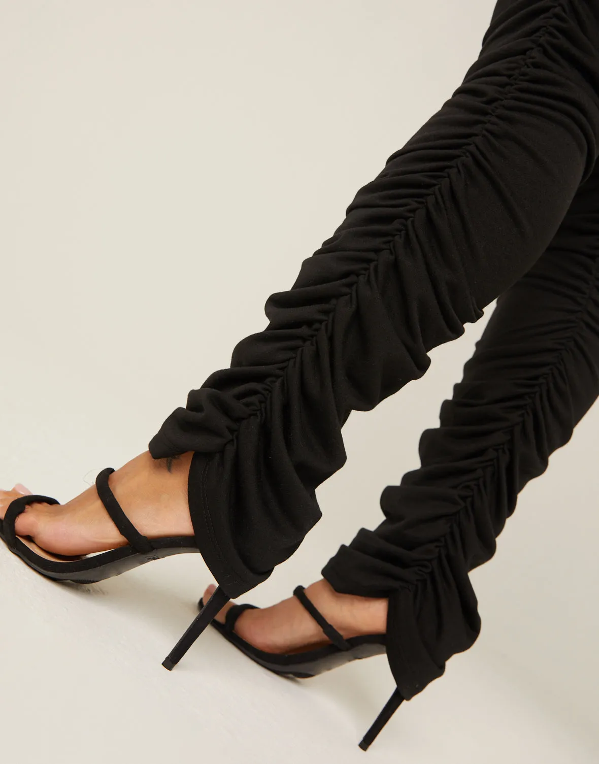 Plus Size Ruched Joggers