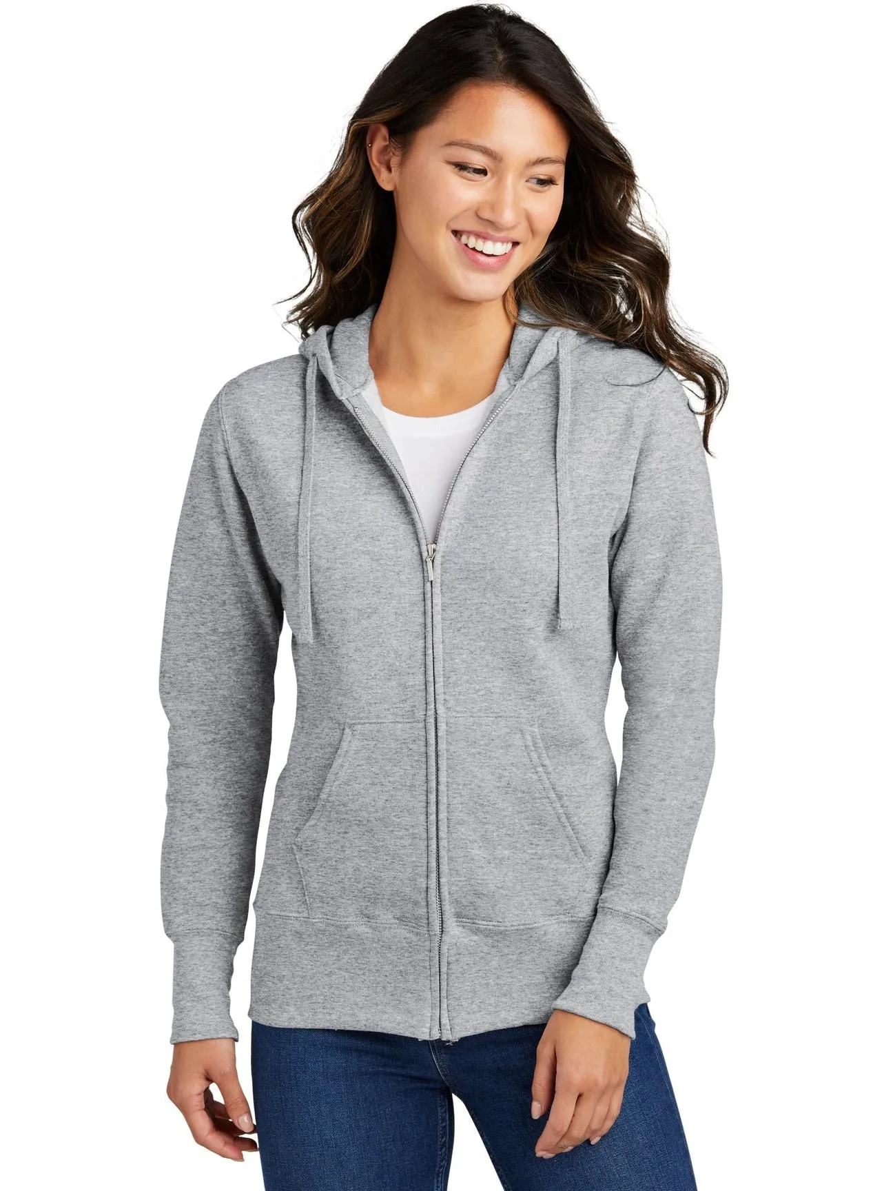 Port & Company Ladies Core Fleece Full-Zip Hooded Sweatshirt