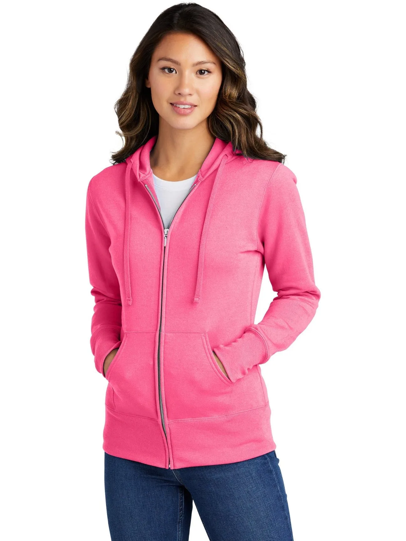 Port & Company Ladies Core Fleece Full-Zip Hooded Sweatshirt