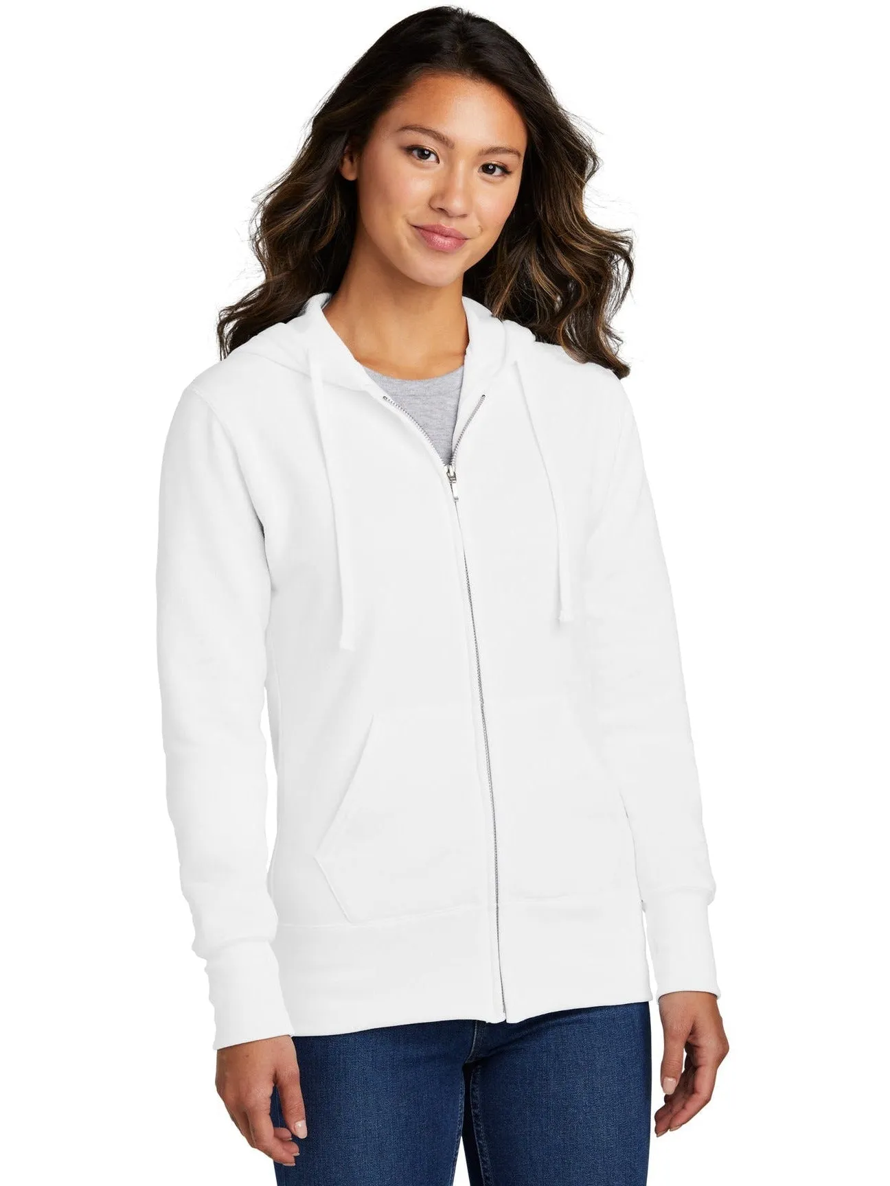 Port & Company Ladies Core Fleece Full-Zip Hooded Sweatshirt