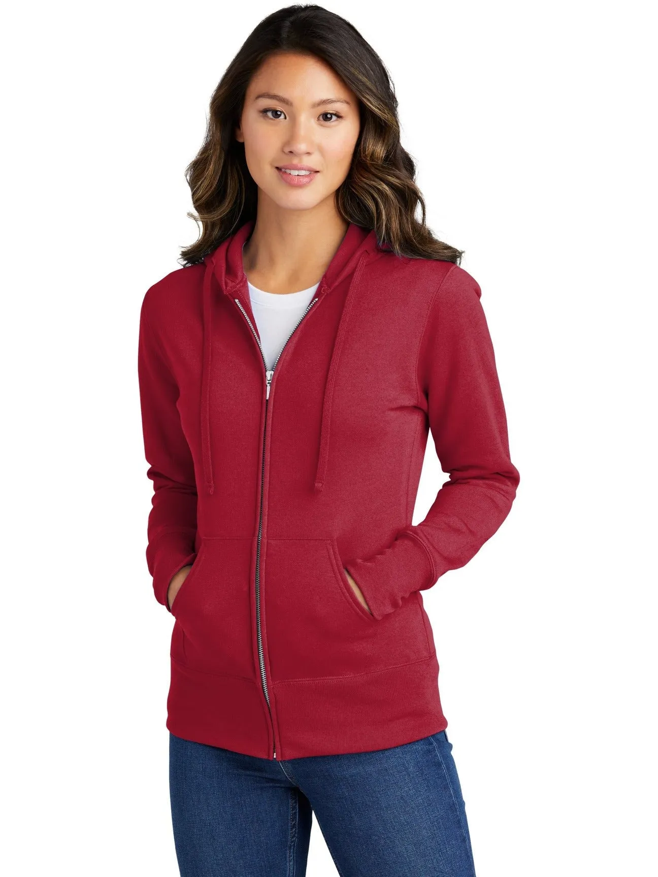 Port & Company Ladies Core Fleece Full-Zip Hooded Sweatshirt