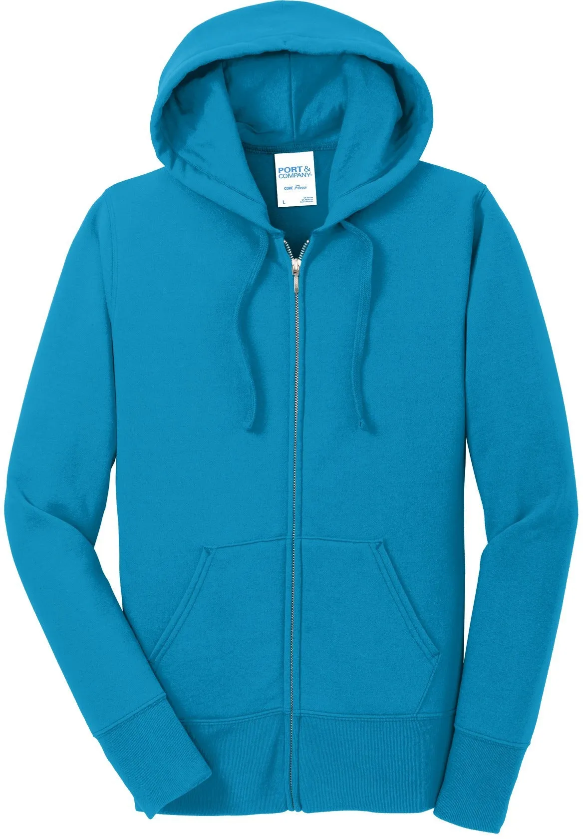 Port & Company Ladies Core Fleece Full-Zip Hooded Sweatshirt