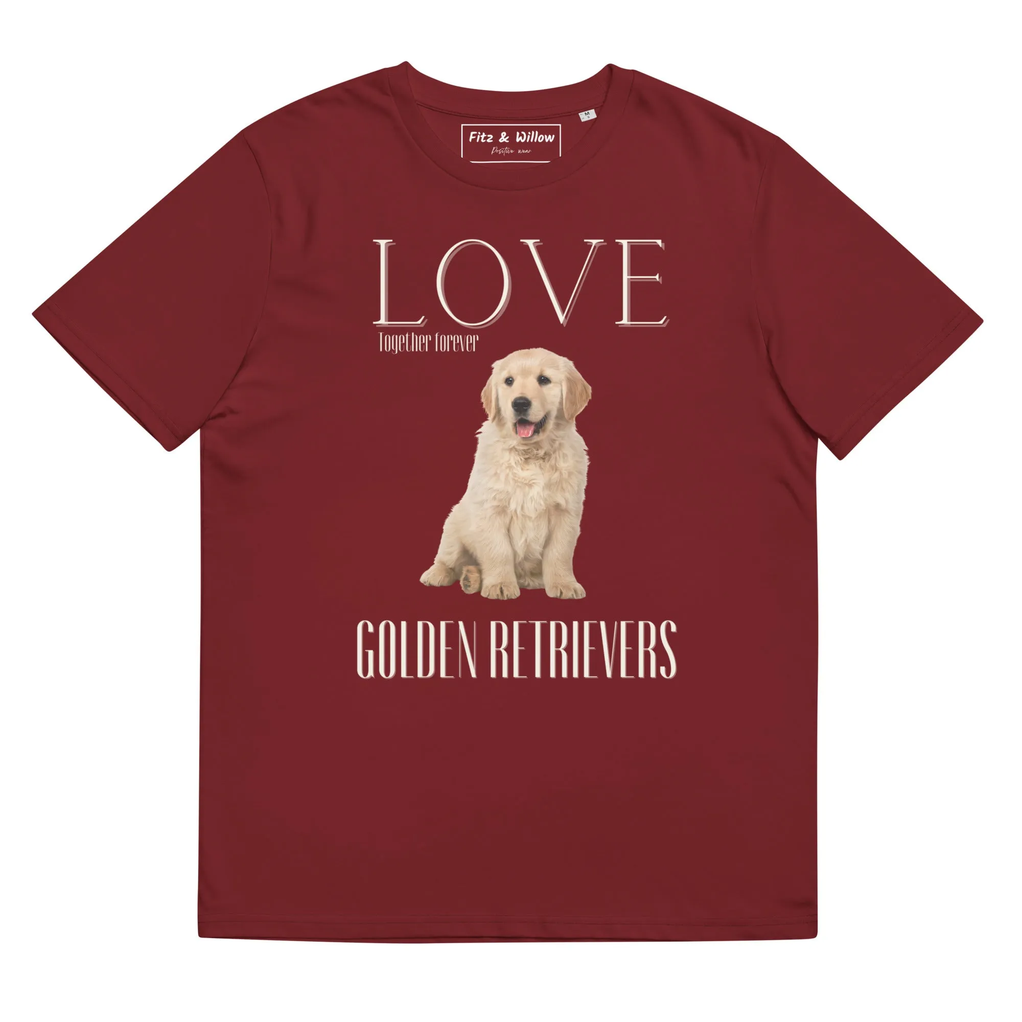 Puppy Golden Retriever lovers organic cotton t-shirt