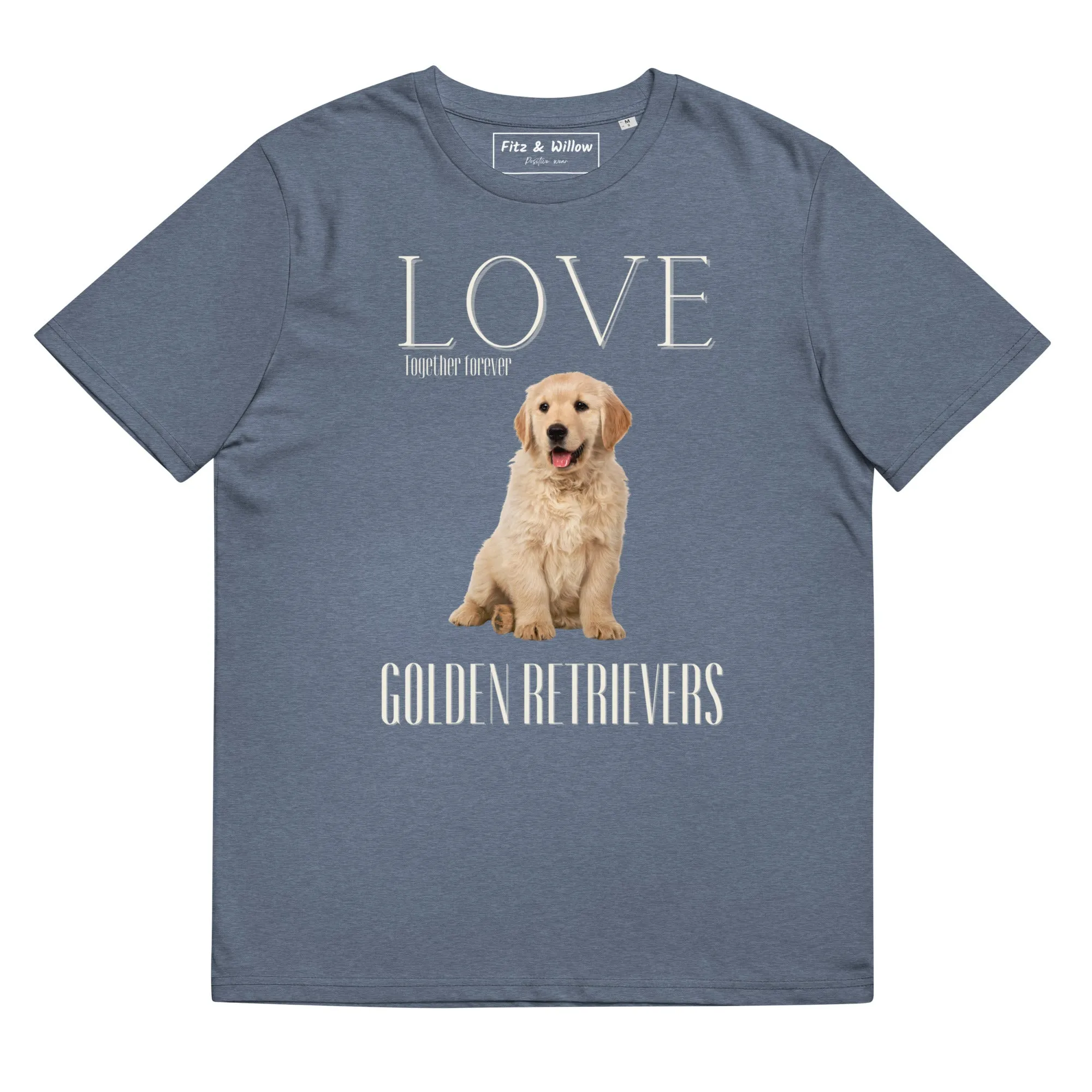 Puppy Golden Retriever lovers organic cotton t-shirt