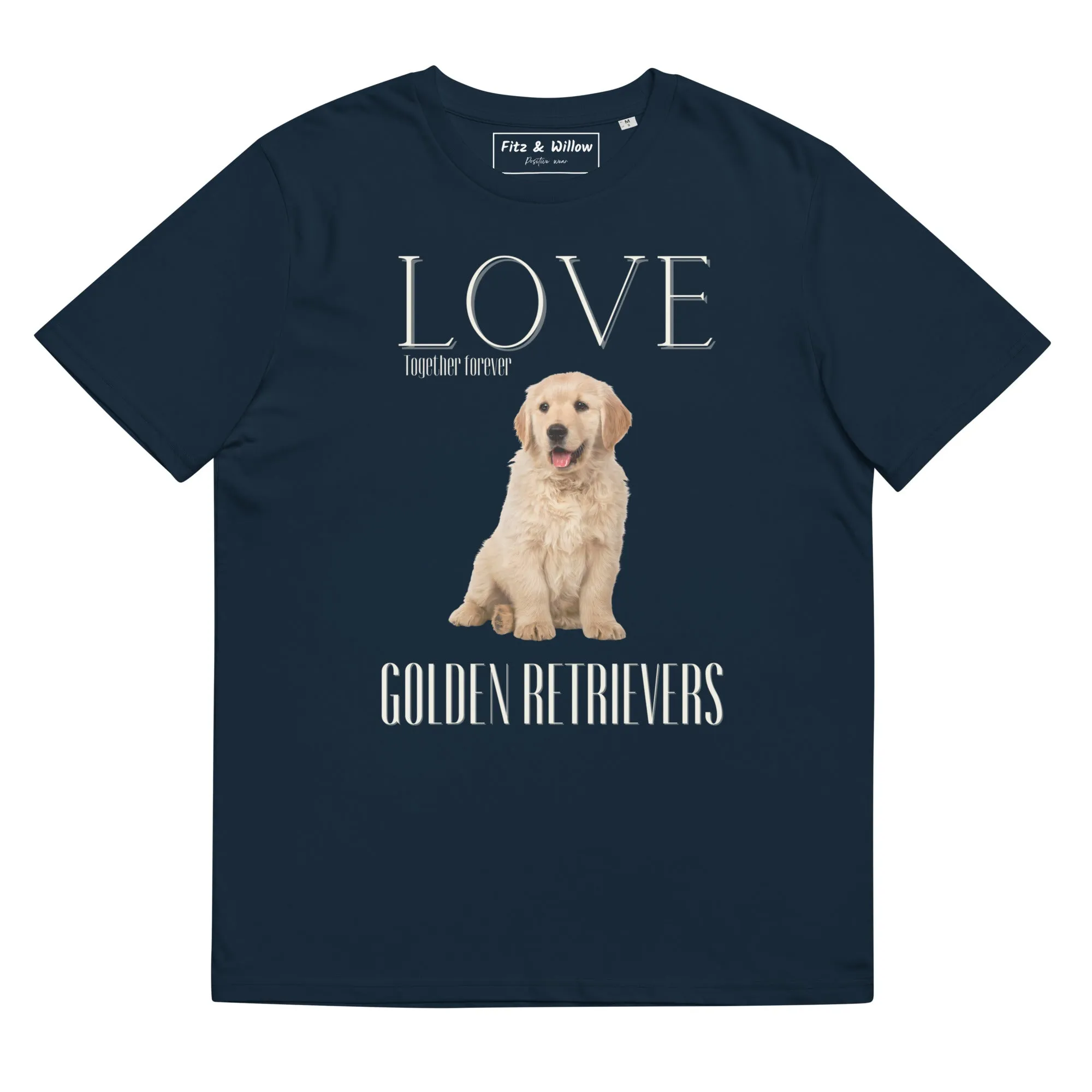 Puppy Golden Retriever lovers organic cotton t-shirt