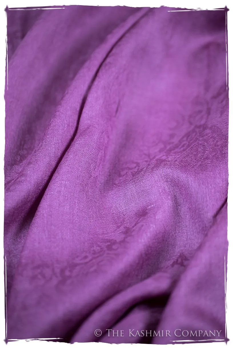 Purple Wine Paisley Kashmir Wool Scarf