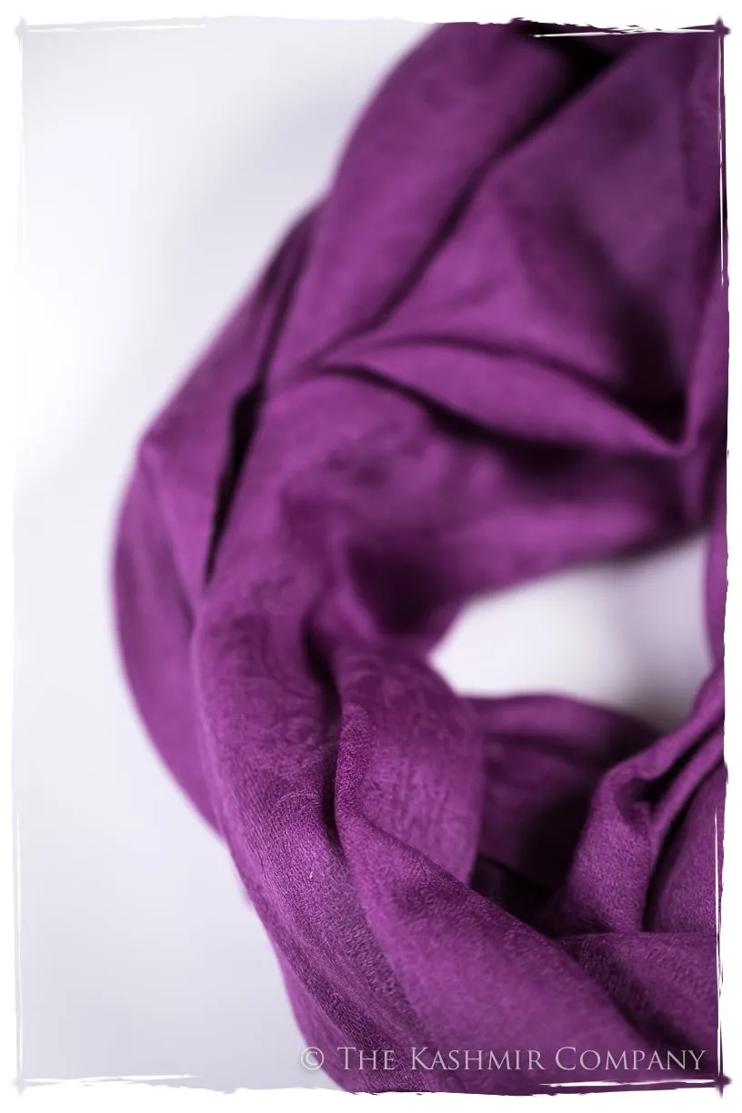 Purple Wine Paisley Kashmir Wool Scarf