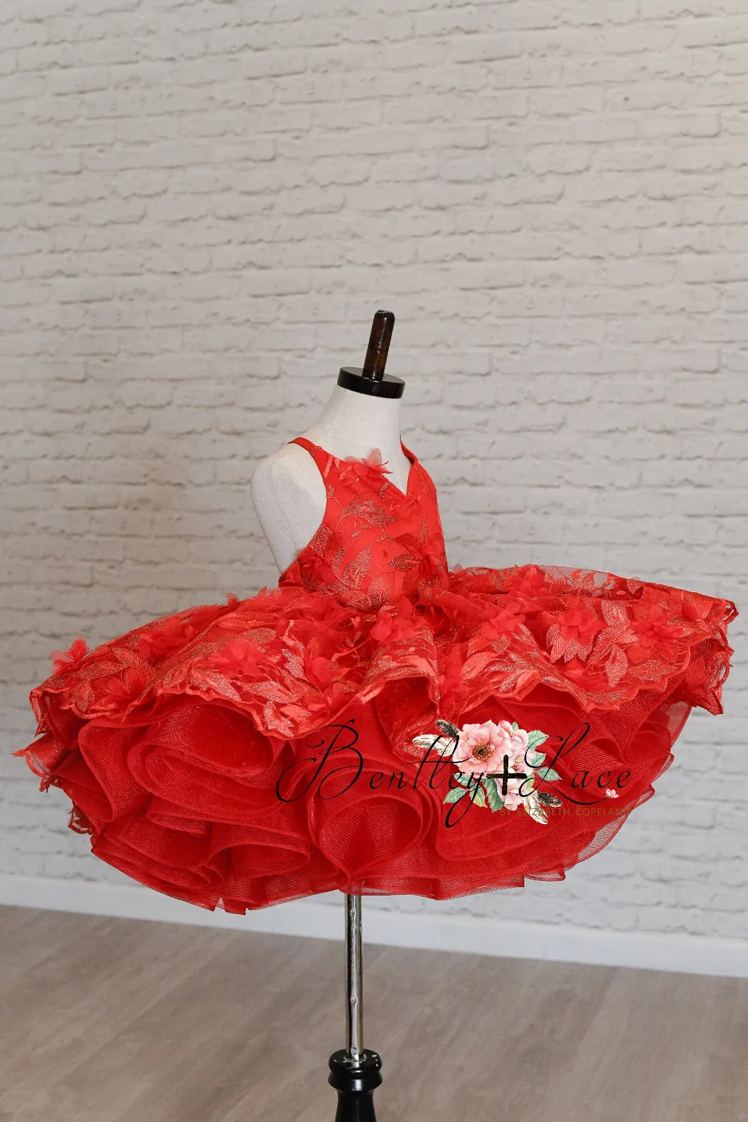 "Samantha" Rose -  Petal Length Dress - ( 5 Year - Petite 7 Year)