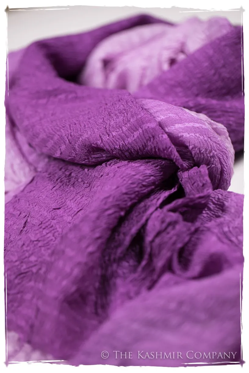 Radiant Orchid Crush Organic Silk Scarf