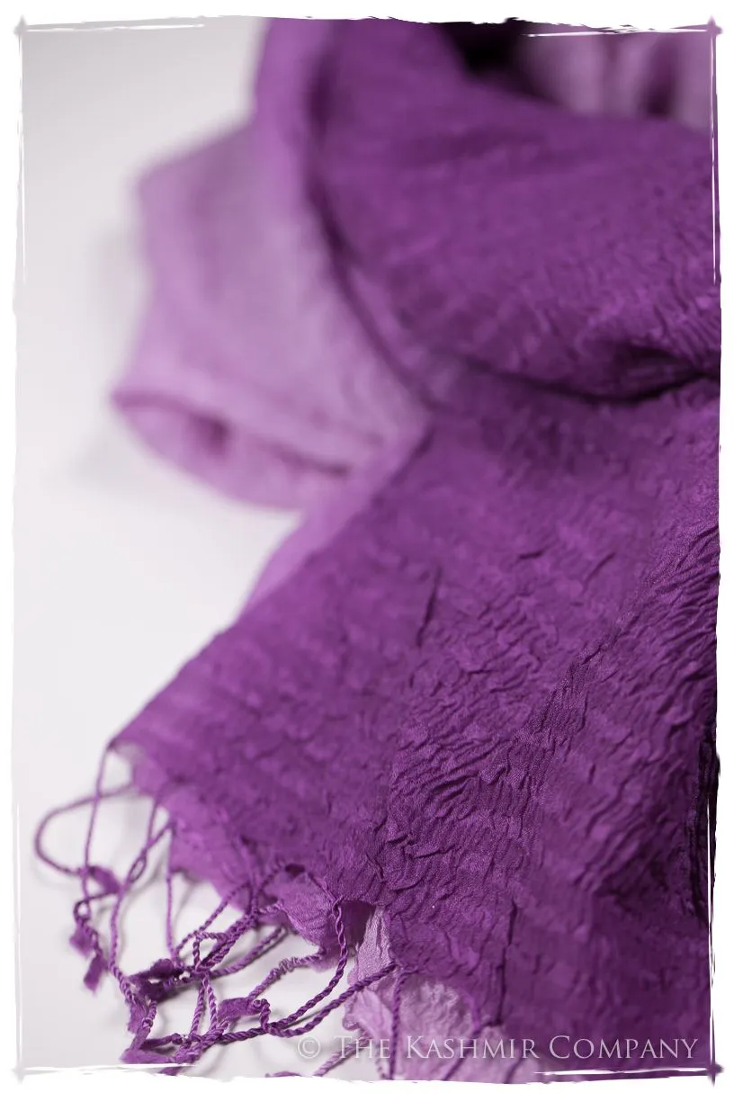 Radiant Orchid Crush Organic Silk Scarf