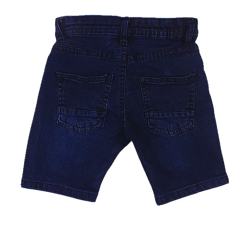 REDTAG Boy's Darkwash Shorts