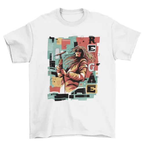 Reggae Musician Abstract T-Shirt