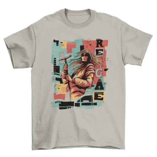 Reggae Musician Abstract T-Shirt