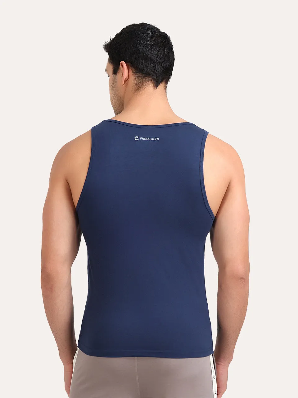 Regular Fit Organic Cotton Comfort Vest for Men-Pack of 4