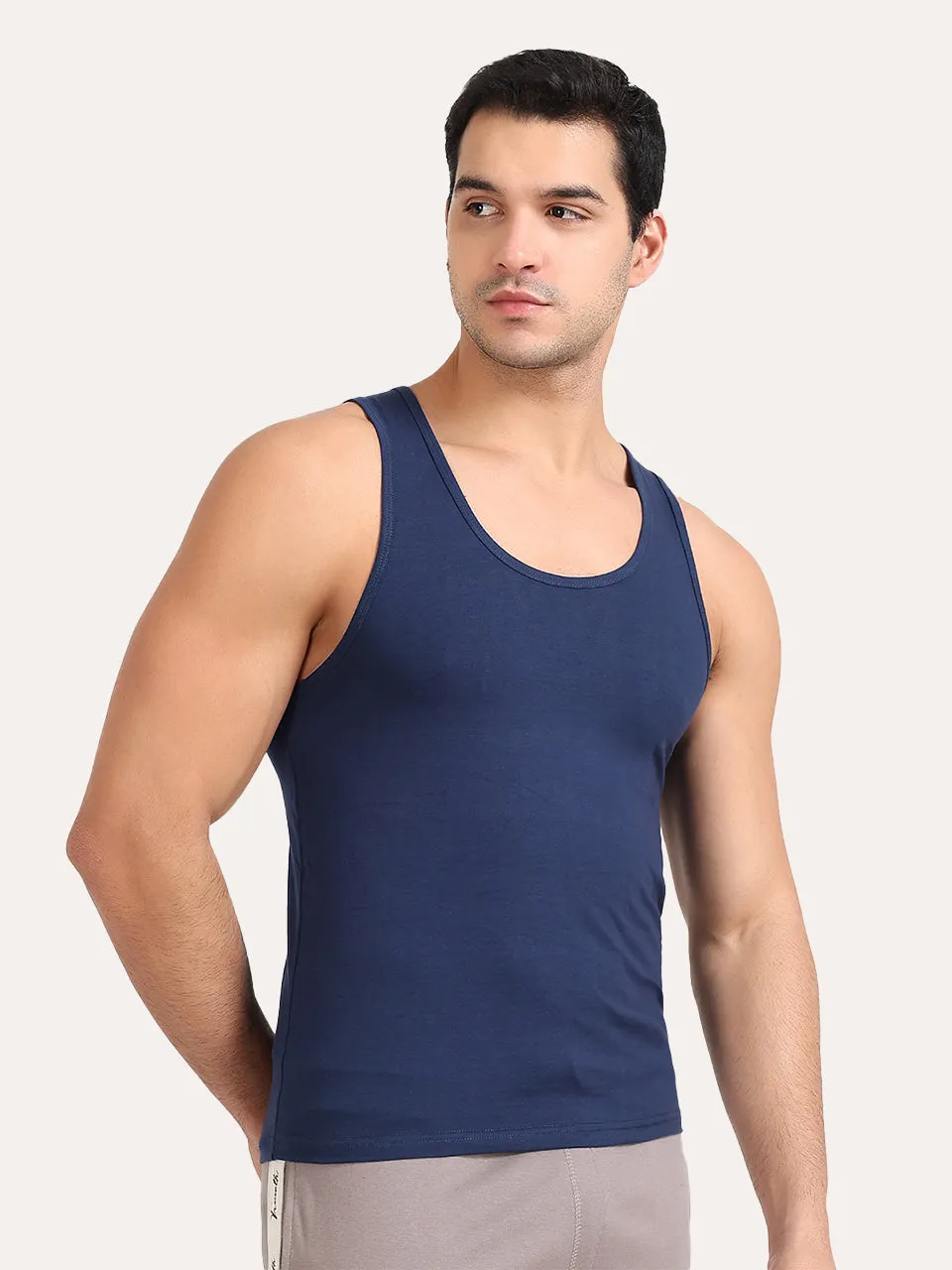 Regular Fit Organic Cotton Comfort Vest for Men-Pack of 4