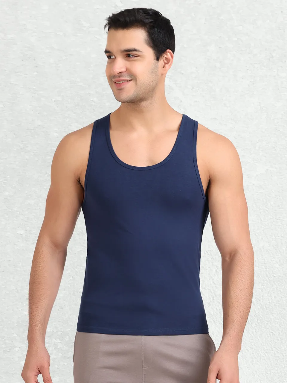 Regular Fit Organic Cotton Comfort Vest for Men-Pack of 4