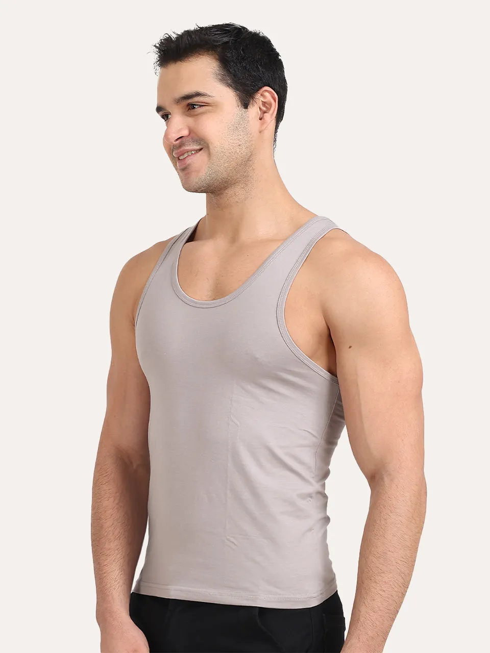 Regular Fit Organic Cotton Comfort Vest for Men-Pack of 4