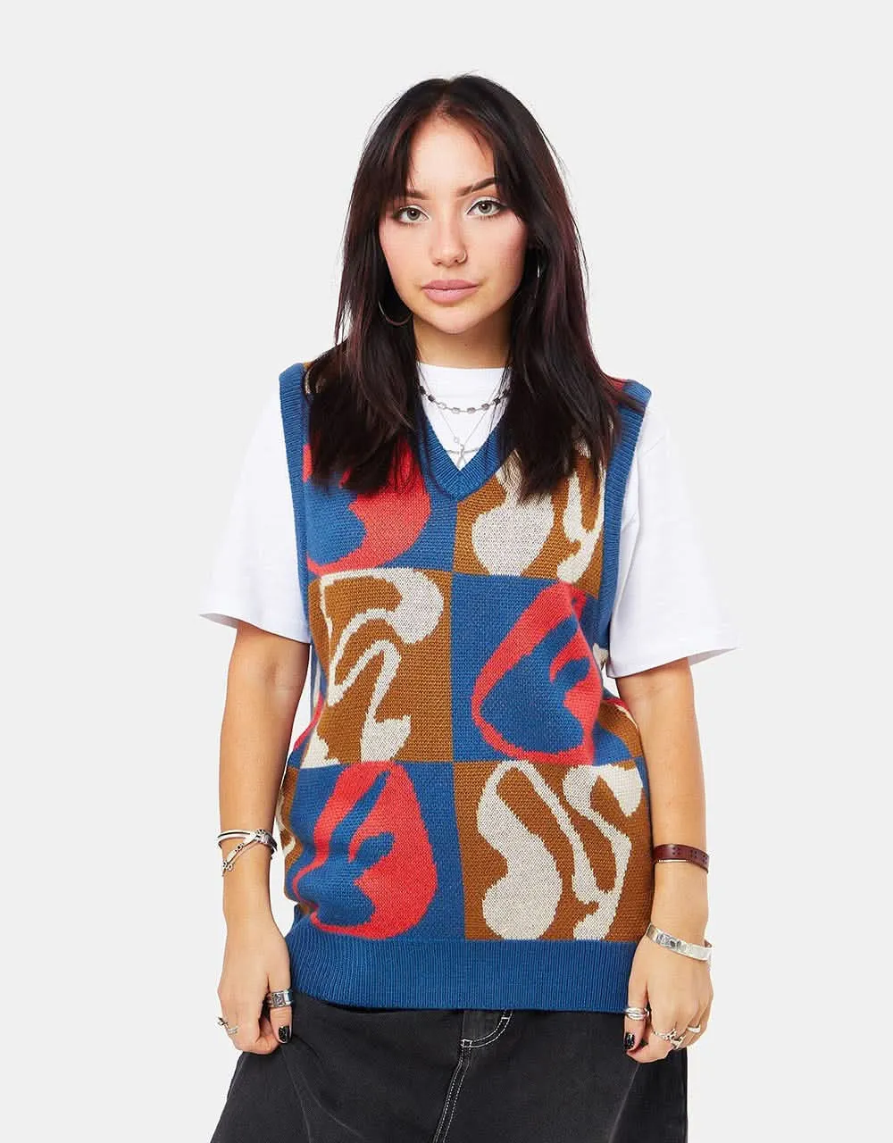 Route One Soul Knitted Vest - Multi