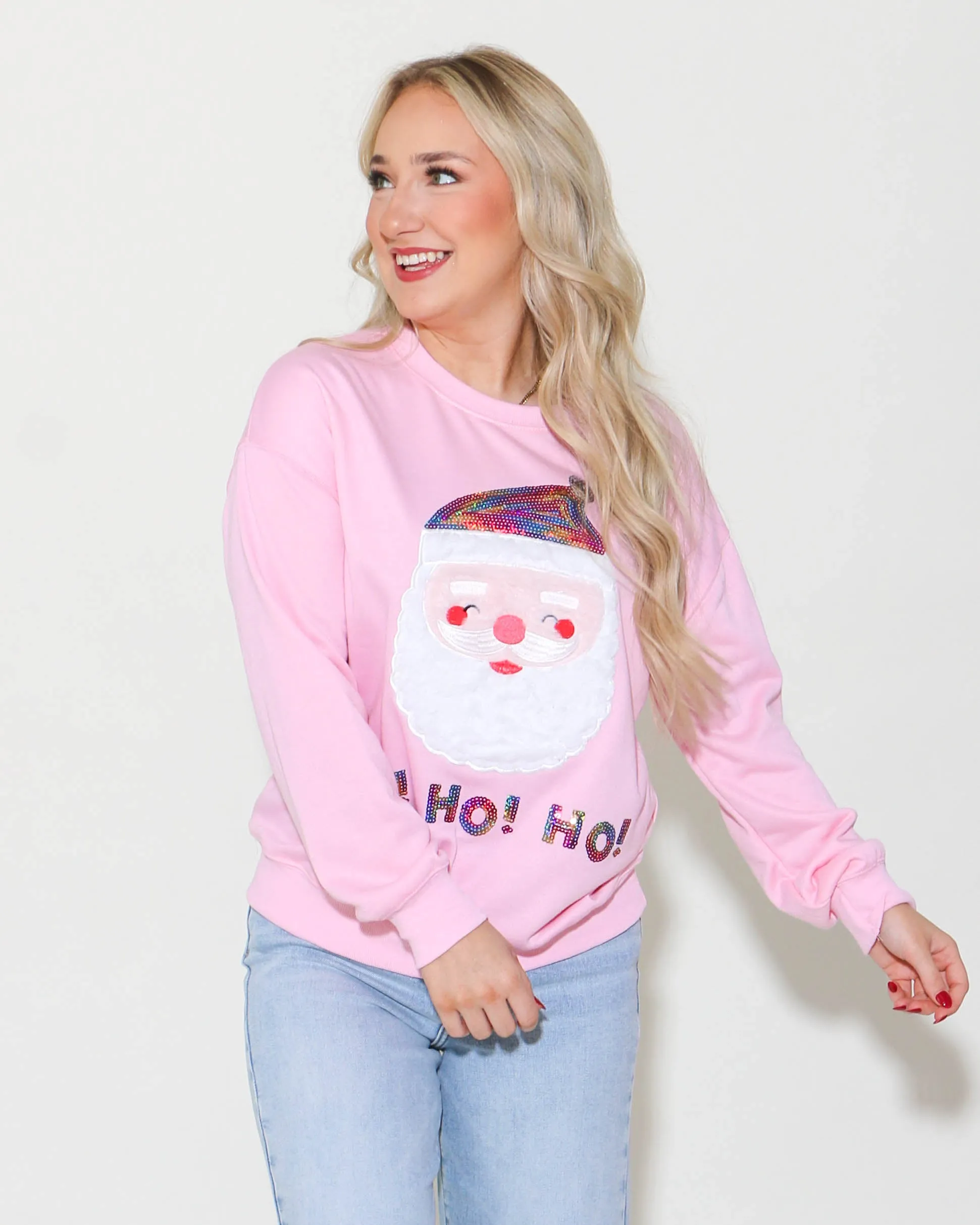 Sequin Santa Patch Sweatshirt