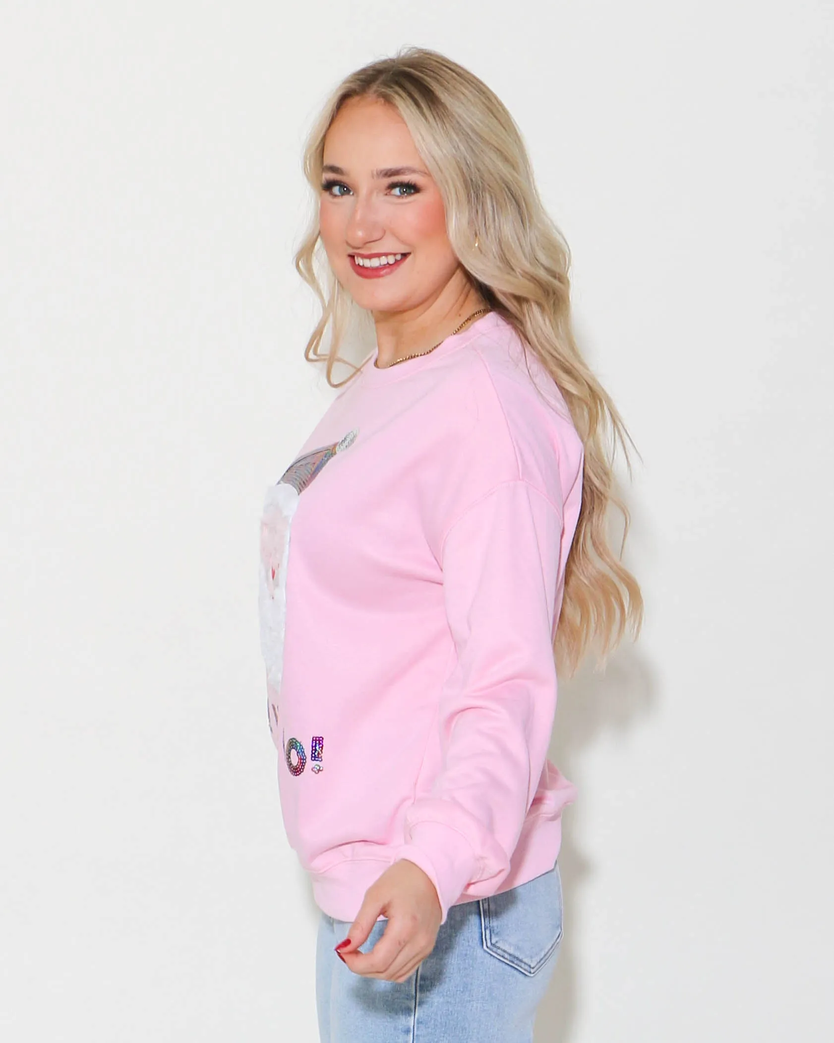 Sequin Santa Patch Sweatshirt