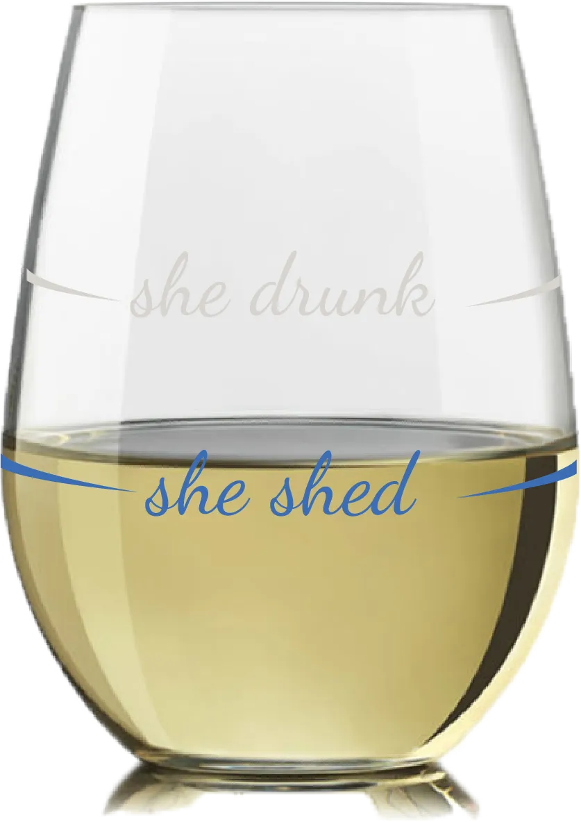 She Drunk Wine Glass