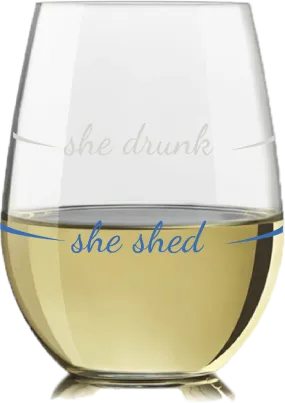 She Drunk Wine Glass