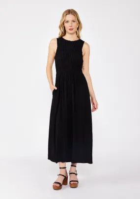 Sleeveless Smoked Bodice Midi Dress