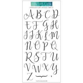 Sophisticated Script Uppercase Stamp Set