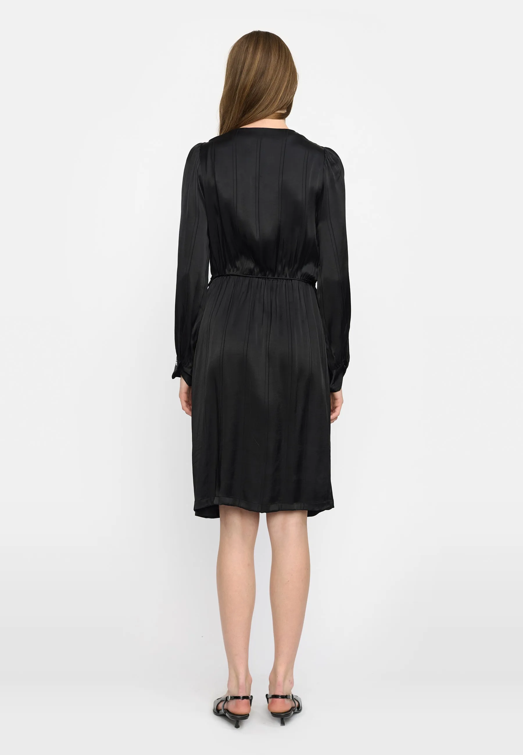 SRMadelyn Dress - Striped Jacquard Black