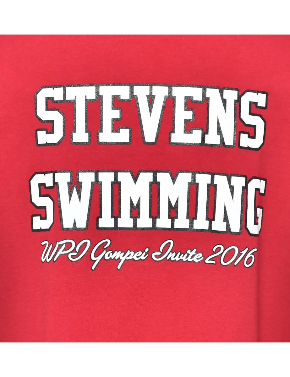 Stevens Swimming Printed T-shirt - M