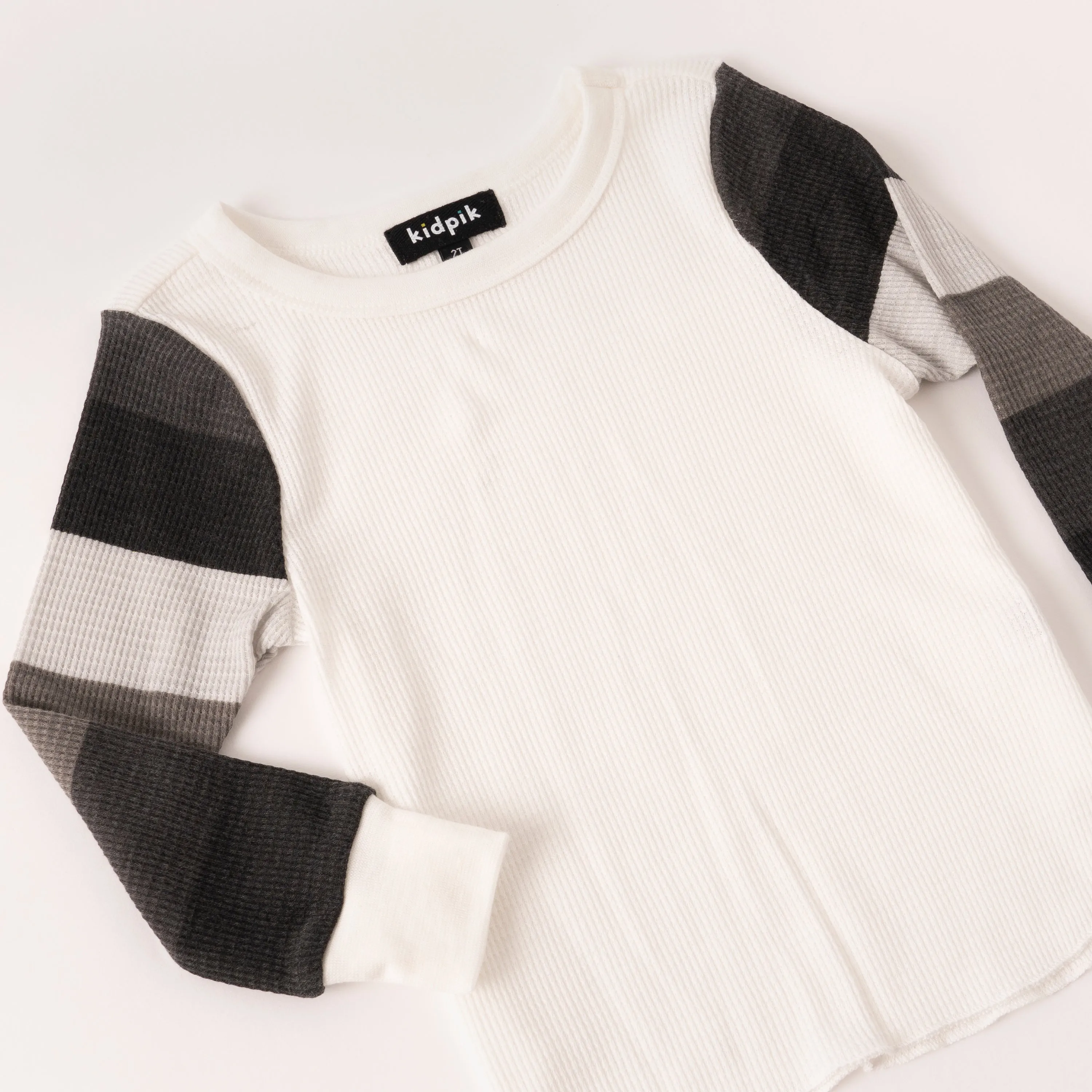 Stripe Sleeve Thermal Tee