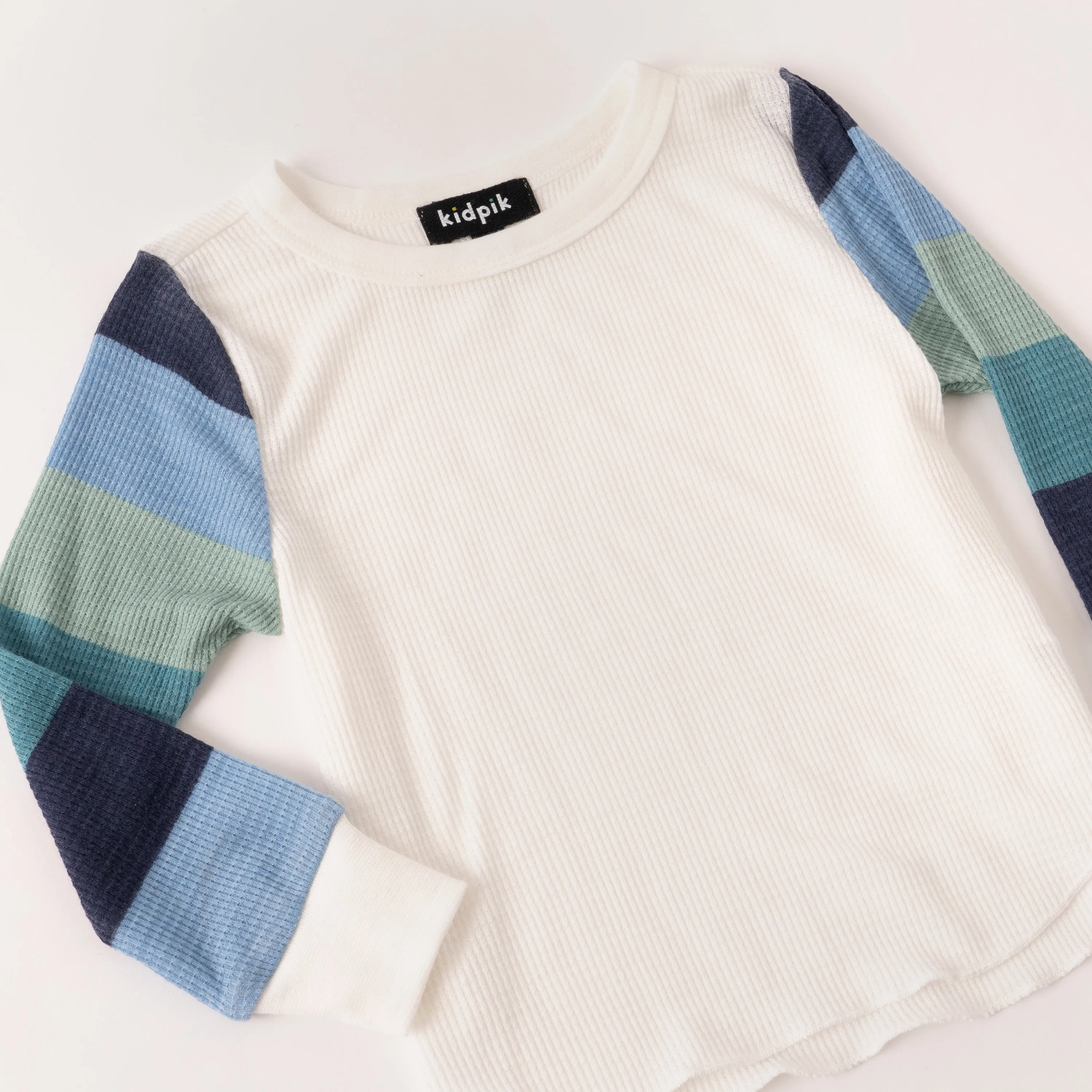 Stripe Sleeve Thermal Tee